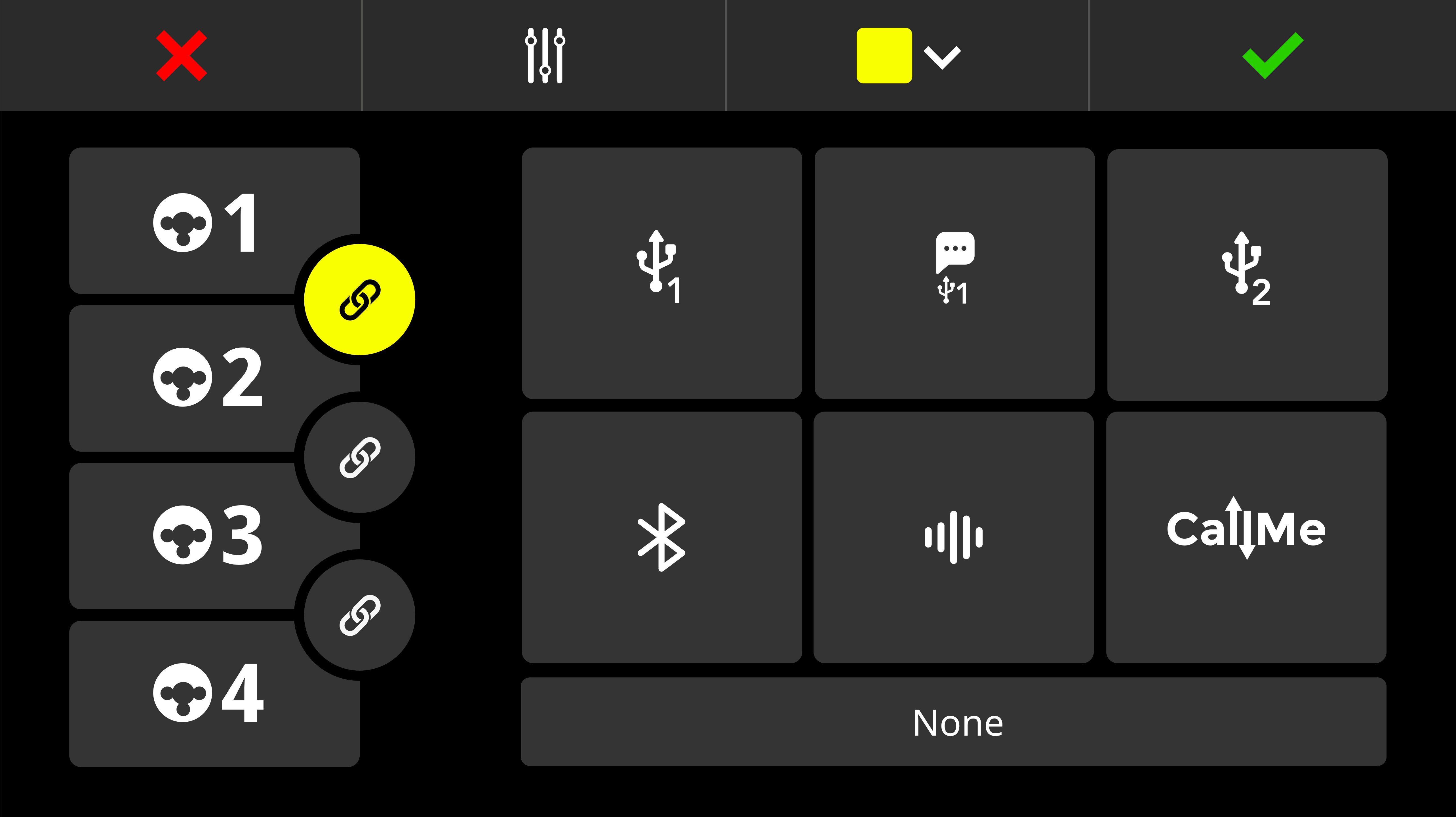 RØDECaster Pro II fader assignment screen